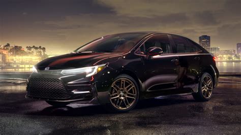 2024 toyota corolla nightshade edition. Sep 29, 2023 · The Nightshade Edition returns to the Corolla lineup for the 2024 model year. This special-appearance trim adds blacked out exterior badging and bronze-colored alloy wheels to the sedan. 