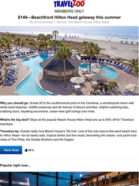 travelzoo hilton head  15 - Nov