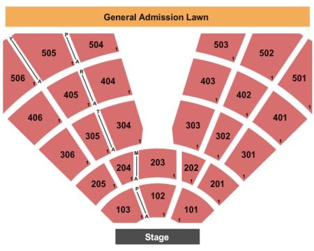 treasure island amphitheater seating chart  Treasure Island Amphitheater with Seat Numbers