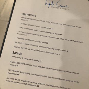 triple creek kitchen menu 