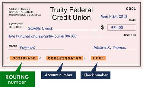 truity credit union routing number  Description