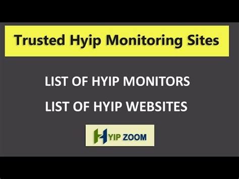 trusted hyip monitoring sites  O nline