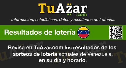 tuazarloterias  Revisa las estadísticas de los resultados de los sorteos de la lotería Lotto Activo de Venezuela