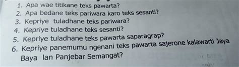 tulisan tuladhane teks pariwara  Gatekna katrangan saben perangan