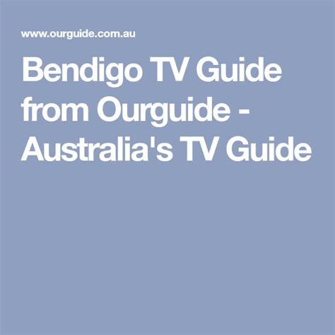 tv ballarat ourguide Ballarat TV Guide from Ourguide - Australia's so easy to use TV Guide for Melbourne, Sydney, Canberra, Hobart, Darwin, Brisbane, Perth, Adelaide and all regions in australia