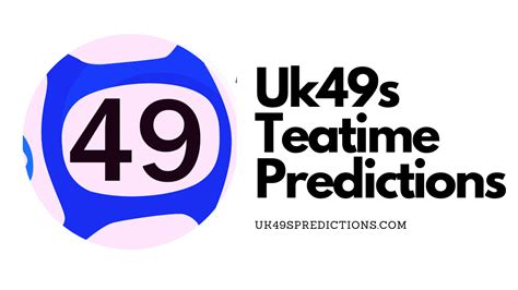 uk 49 prediction for today teatime The UK49s teatime predictions today will help you know exactly which balls to play