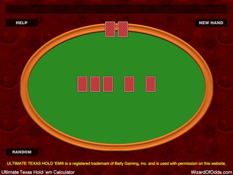 ultimate texas hold'em odds calculator  A-K-Q-J-T (all of the same suit) Straight Flush