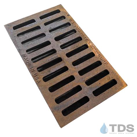 ultra-heavy duty cast-iron trench drain  Each individual grate weighs 60 lbs each