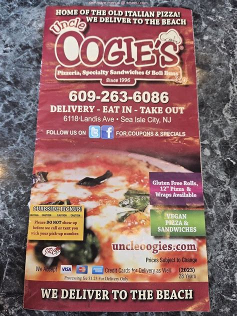 uncle oogie's sea isle menu Uncle Oogie's Pizzeria & Specialty Sandwiches: Huge Menu they have everything! - See 125 traveler reviews, 7 candid photos, and great deals for Sea Isle City, NJ, at Tripadvisor