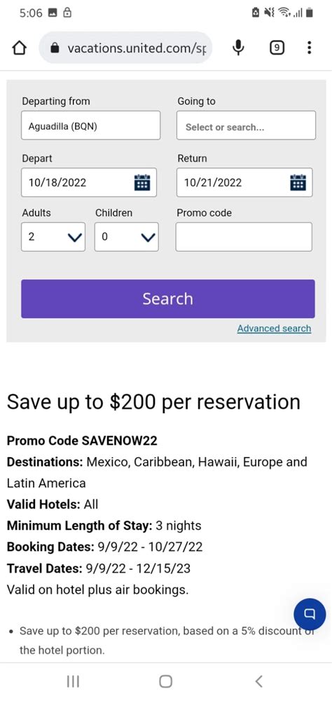 united vacations promo code cancun  Room 1