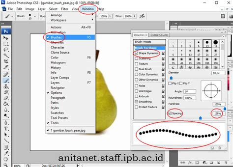 untuk membuat kelengkungan titik pada adobe photoshop adalah  type b