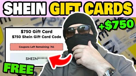 unused shein gift card number and pin 2