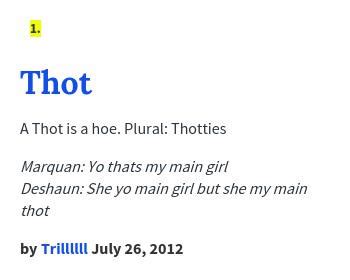 urban dictionary thot Abbreviation for "Turtles have one tail", for the purpose of remembering that fact for an exam