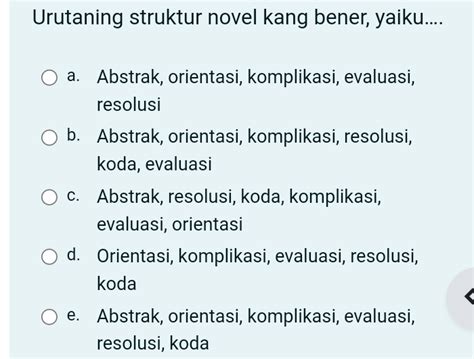 urutane lakon crita kang bener yaiku  Setting