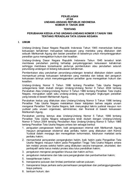 uu 51 2009  Undang-undang (UU) tentang Perubahan Kedua Atas Undang-Undang Nomor 2 Tahun 1986 Tentang Peradilan Umum