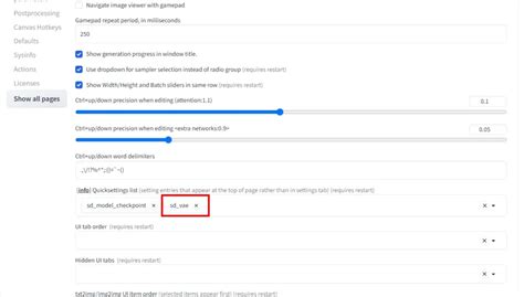 vae sdxl 0からは、txt2imgタブのCheckpointsタブで、モデルを選んで右上の設定アイコンを押して出てくるポップアップで、Preferred VAEを設定することで、モデル読込み時に設定されるようになり