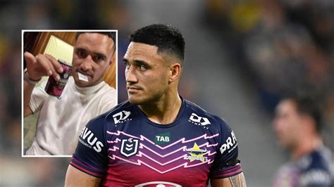 valentine holms The crafty hooker managed ﻿to disrupt an offload from Valentine Holmes in his own 20 metres, knocking the ball down before picking up Rueben Cotter's deflection and scoring to make it 12-10