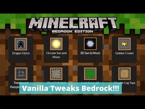 vanilla tweaks bedrock edition gg/C5r5jwF This subreddit is NOT endorsed, approved, associated, supported or is in connected by Minecraft, Mojang, Microsoft or any of its affiliates in anyway