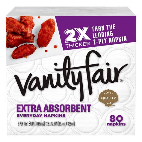 vanity fair extra absorbent everyday napkins info
