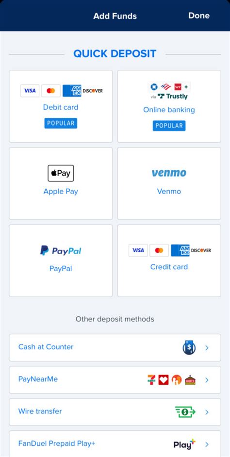 venmo deposit fanduel  Once you receive the fund from another user, you can transfer it to your Bank account at a tap of a button