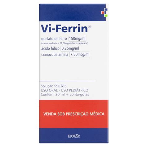 vi ferrin posologia  Antes de usar, observe o aspecto do medicamento