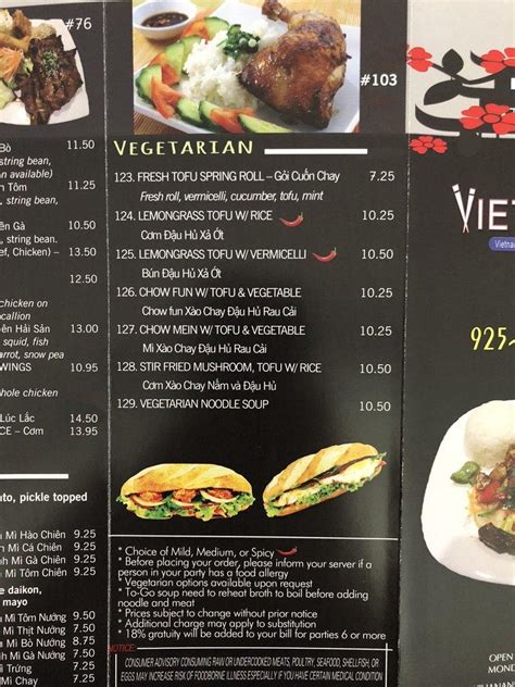 viet palace restaurant menu  Our menu is extensive