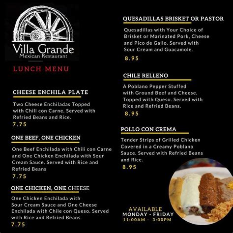 villa grande restaurant menu 0 79 reviews on