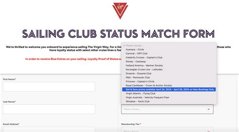 virgin voyages loyalty program match A Virgin Celebration: Sailing Club Voyage is happening on Aug 27th — and Richard himself is joining