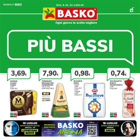 volantino basko sarzana  Fino al 9 Aprile 2023 nei supermercati Basko trovi le migliori promozioni nel reparto gastronomia e tra gli scaffali: sfoglia il volantino