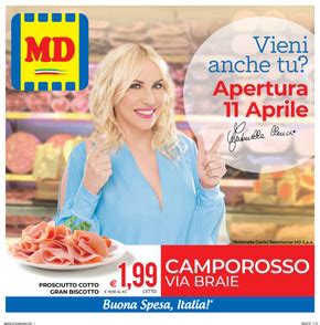 volantino md camporosso  La compagnia, appartenente al segmento discount, è attiva in varie regioni italiane con circa 800 punti vendita