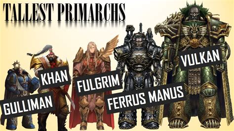 vulkan primarch height Then there was Vulkan taking fire from Starships like Macrocannons (makes titan weaponry look like peashooters