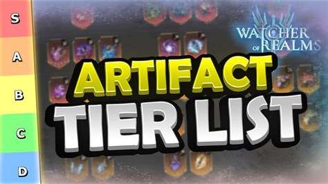 watcher of realms artifact tier list View community ranking In the Top 5% of largest communities on Reddit Artifact Material Raid GUIDE! Watcher of Realms