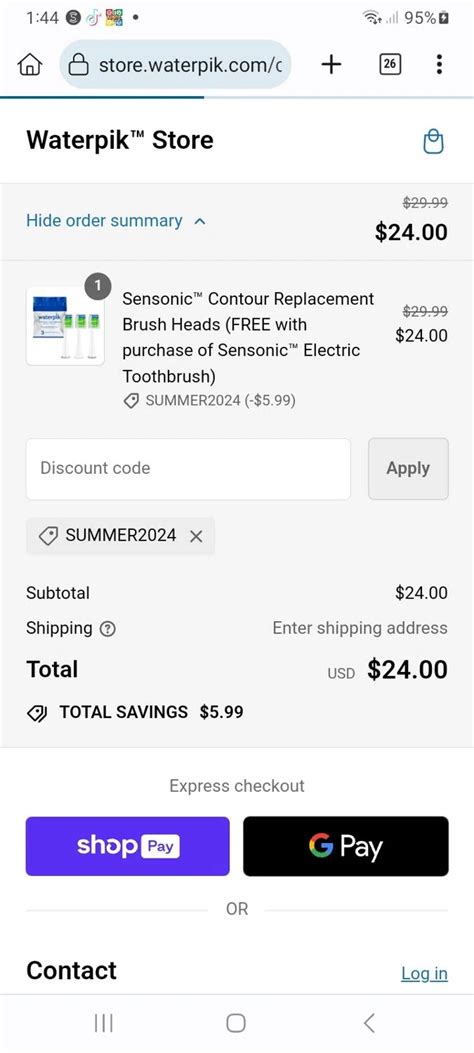 waterpik coupon code  OFFER CODE: 441K3