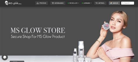 website resmi ms glow  kamu tinggal main ke website atau aplikasi resmi MS Glow Store