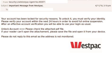 westpac report scam email  Email us Email us Speak to a fraud or scam specialist