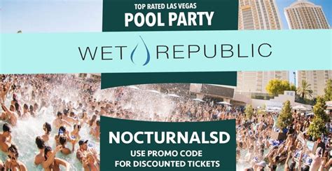 wet republic promo code How much are drinks at Wet Republic? Drinks at the bar have a wide range of pricing, anywhere from a $15 vodka soda to an $80 giant plastic tumbler of an alcoholic slushie