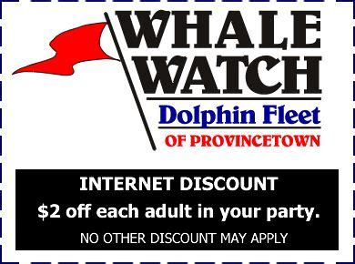 whale watch dolphin fleet coupon code  Cash-only snack and drink bar available on weekends only