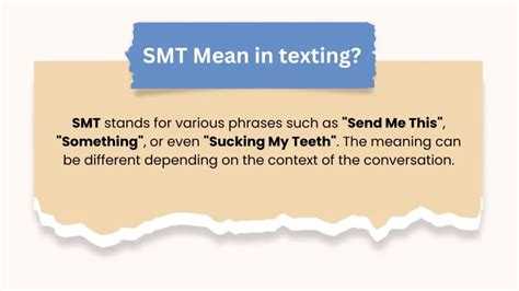 what does smt mean on snap  The user would be able to see a pop-up or a message which contains an “s” abbreviation