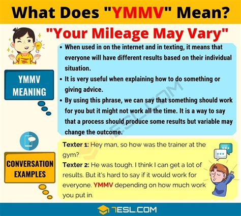 what does ymmv mean sexually  YMMV: Your Mileage May Vary *