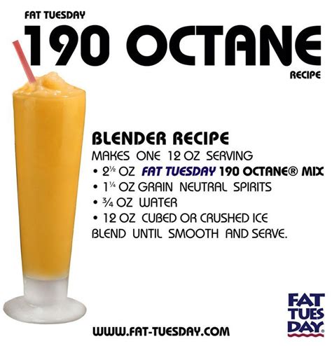 what is in a 190 octane daiquiri  2 tablespoons lime juice