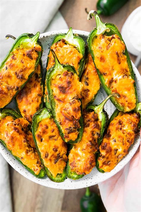 what to put in jalapeno poppers  Place on a foil lined baking sheet and bake for 30-35 minutes or until tender