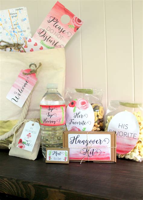 what to put in welcome bags for wedding guests  Even for your guests who don’t drink alcohol, a
