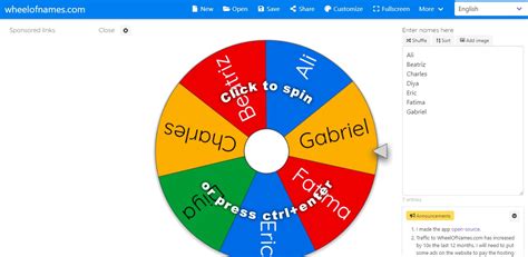 wheelofname  Personalizza l'aspetto, salva e condividi le ruote