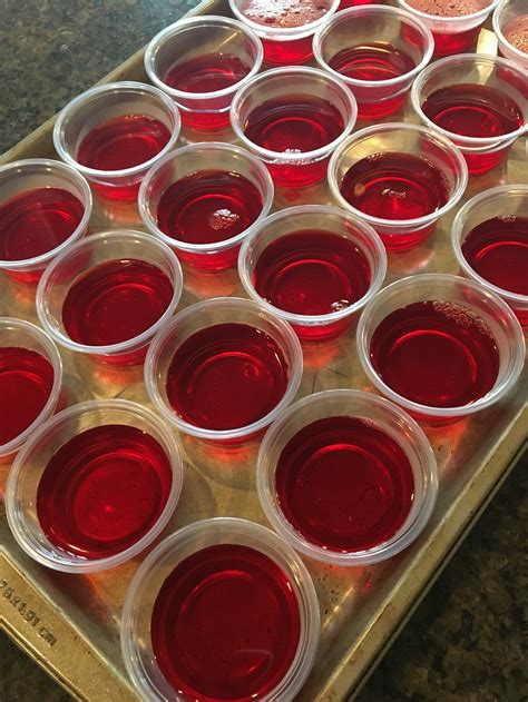 whisky jello shots  Remove from heat and stir in Fireball