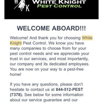 white knight pest control prices  The mission to the customer is to provide each and every customer with the greatest value in the industry