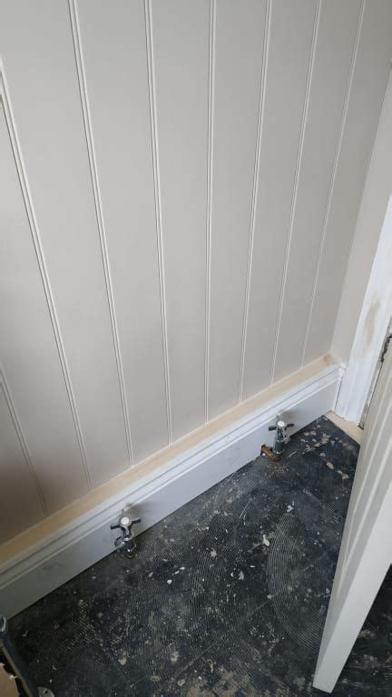 wickes panelling  Cut your panels to size – cutting around any sockets