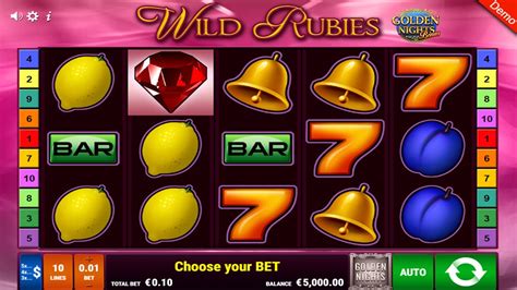 wild rubies golden nights echtgeld  And if you do want to play for real cash, then you will be glad to know that the game provides a good variety of different betting options, from the minimum