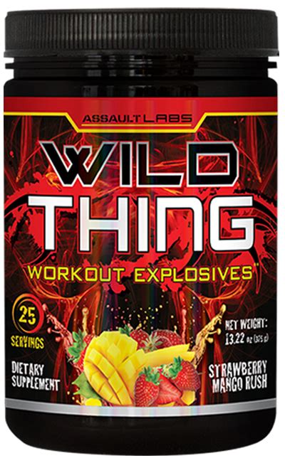 wild thing assault labs  WILD THING was designed as a quick, effective pre-workout booster to help you SMASH your targets and IGNITE your workout energy! ️