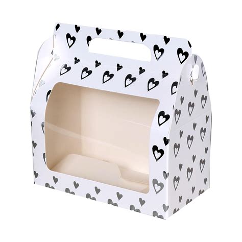 wilko cupcake boxes  qiqee 60pcs Cupcake Boxes Individual Disposable White Single with Window 3