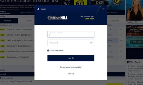 william hill application login  Save username